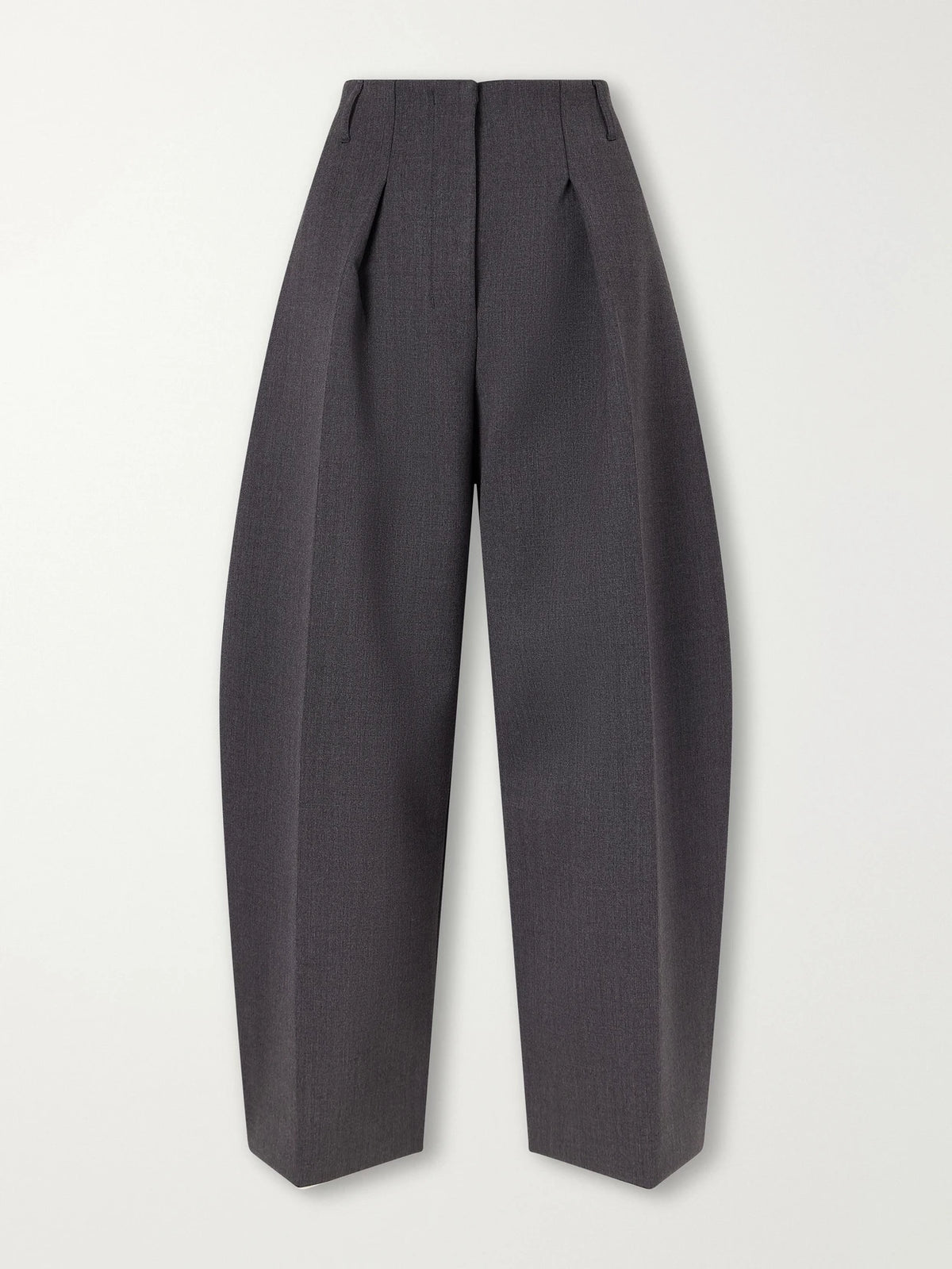 Jacquemus Le Pantalon Ovalo Pleated Stretch-crepe Barrel-leg Pants