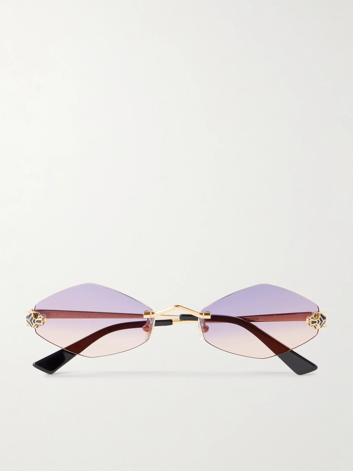 Panthère Hexagon-frame Gold-tone Sunglasses