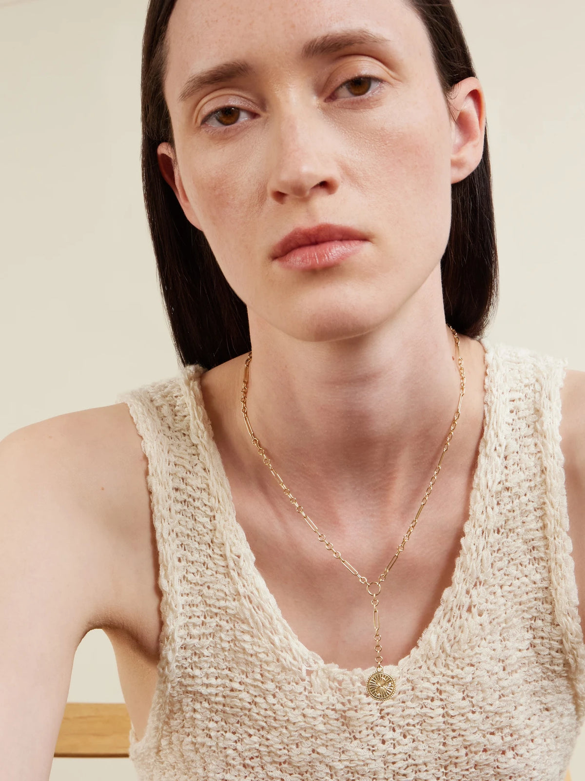 Image of Necklaces. Product name - Karma + Fine Mixed Clip 18-karat Gold Diamond Necklace in Multi colour by brand - FoundRae