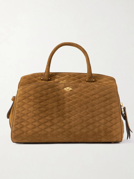 Métier Private Eye Quilted Suede Tote