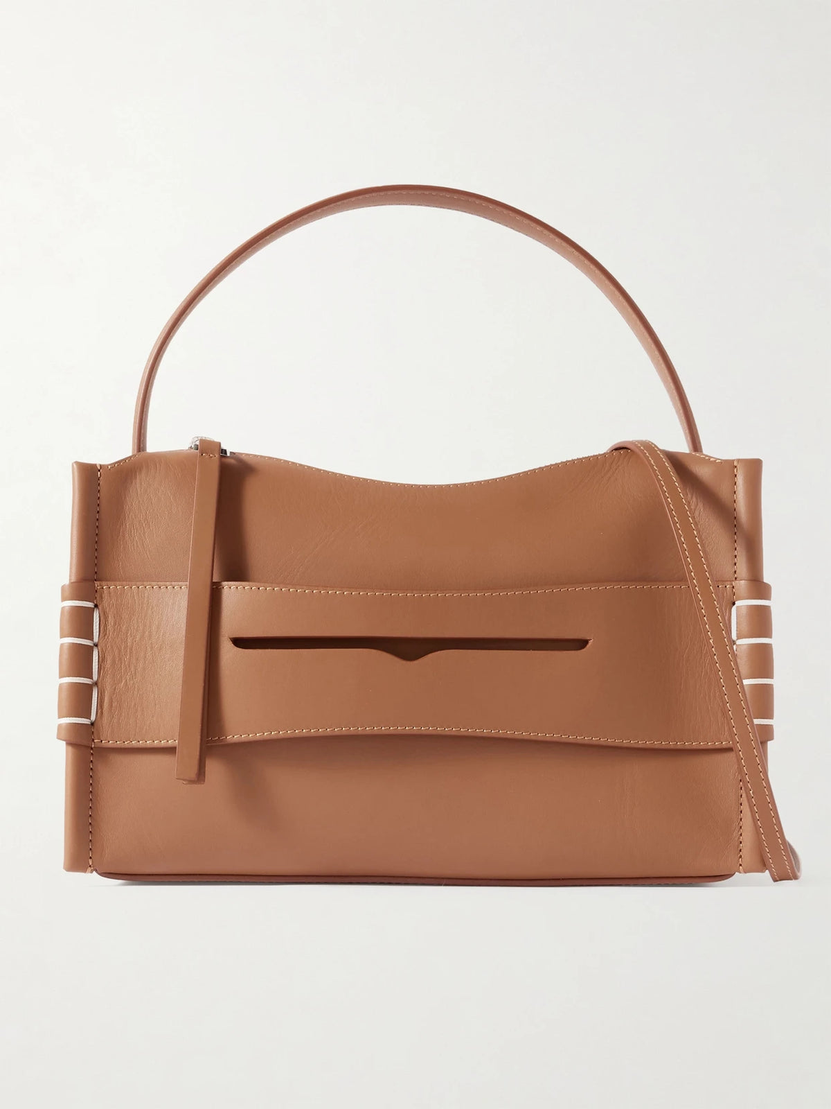 Loafer Embroidered Leather Shoulder Bag