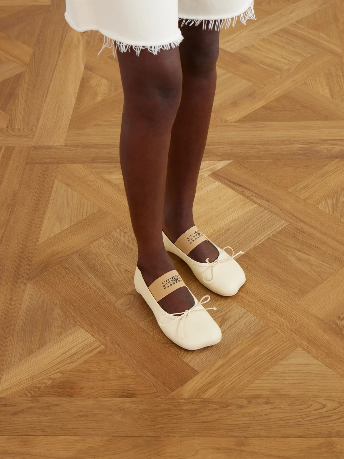 Bow-detailed Leather Ballet Flats
