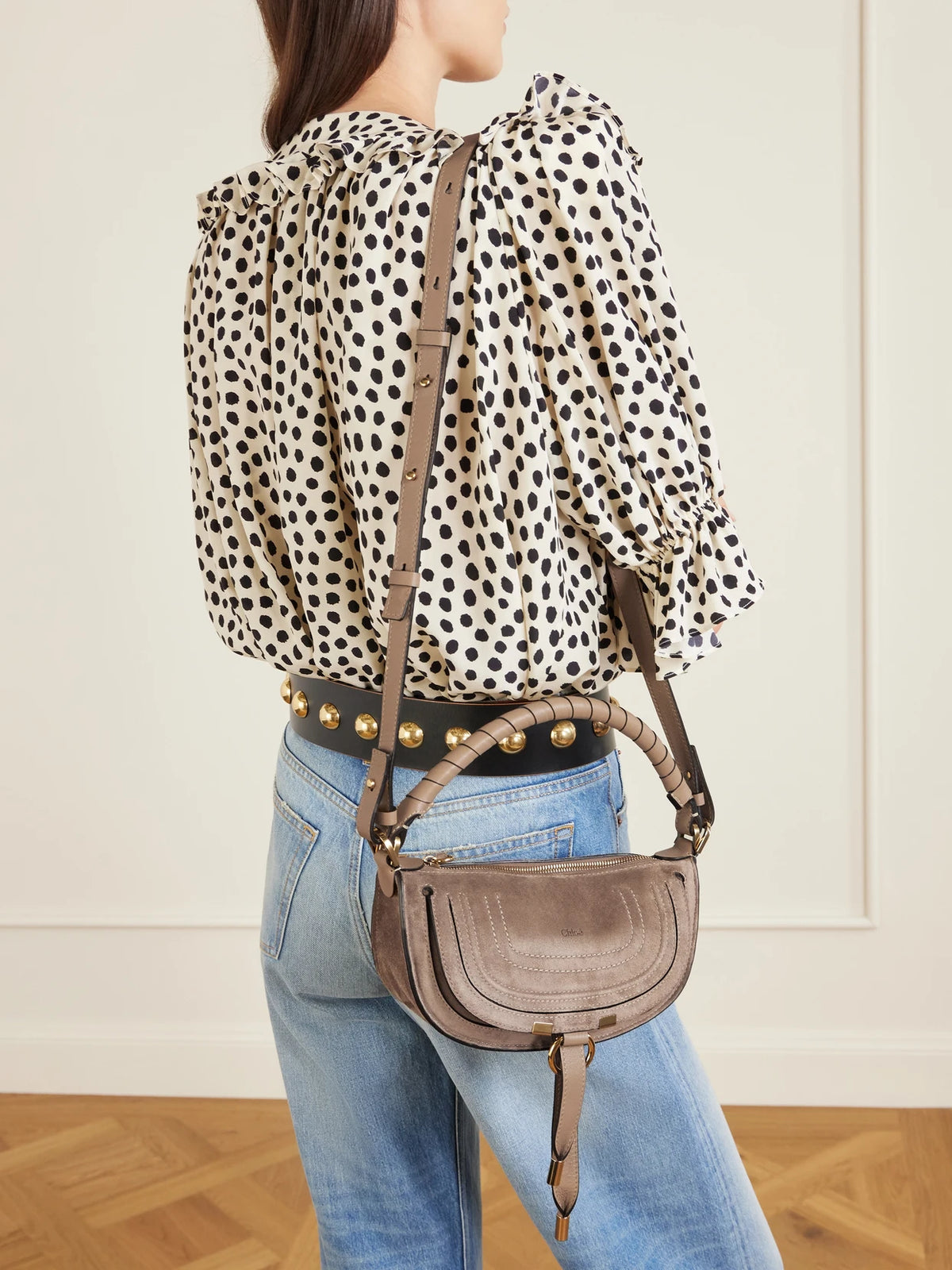 Marcie Suede Shoulder Bag