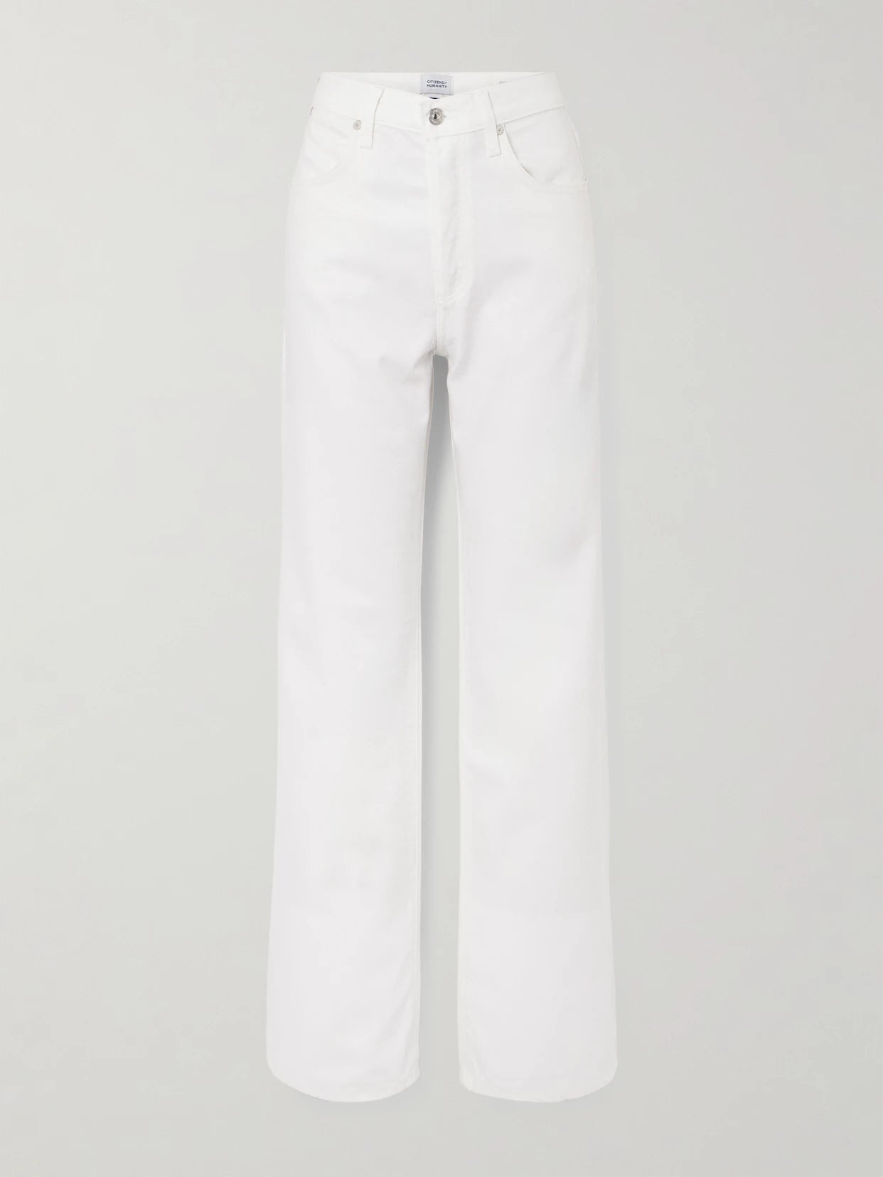 Image of Jeans. Product name - Annina High-rise Straight-leg Jeans in White colour by brand - Citizens of Humanity