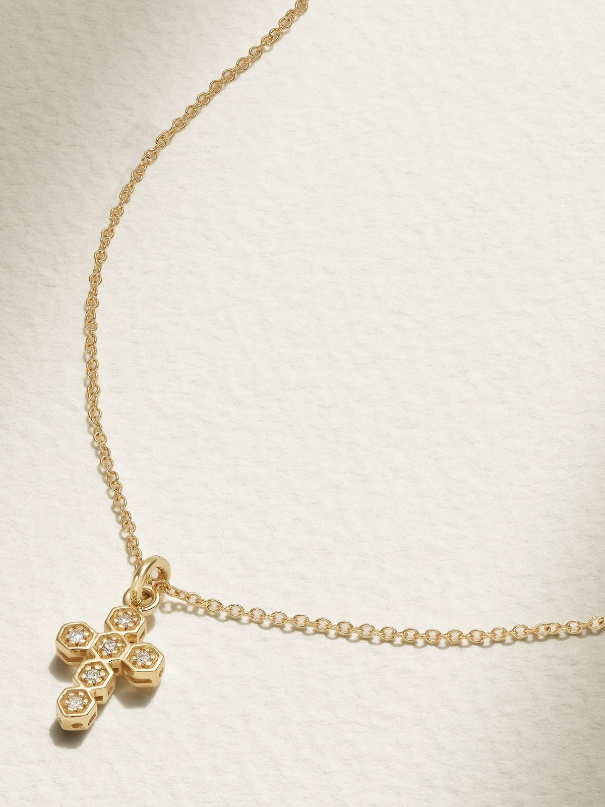 Mini 18-karat Gold Diamond Necklace