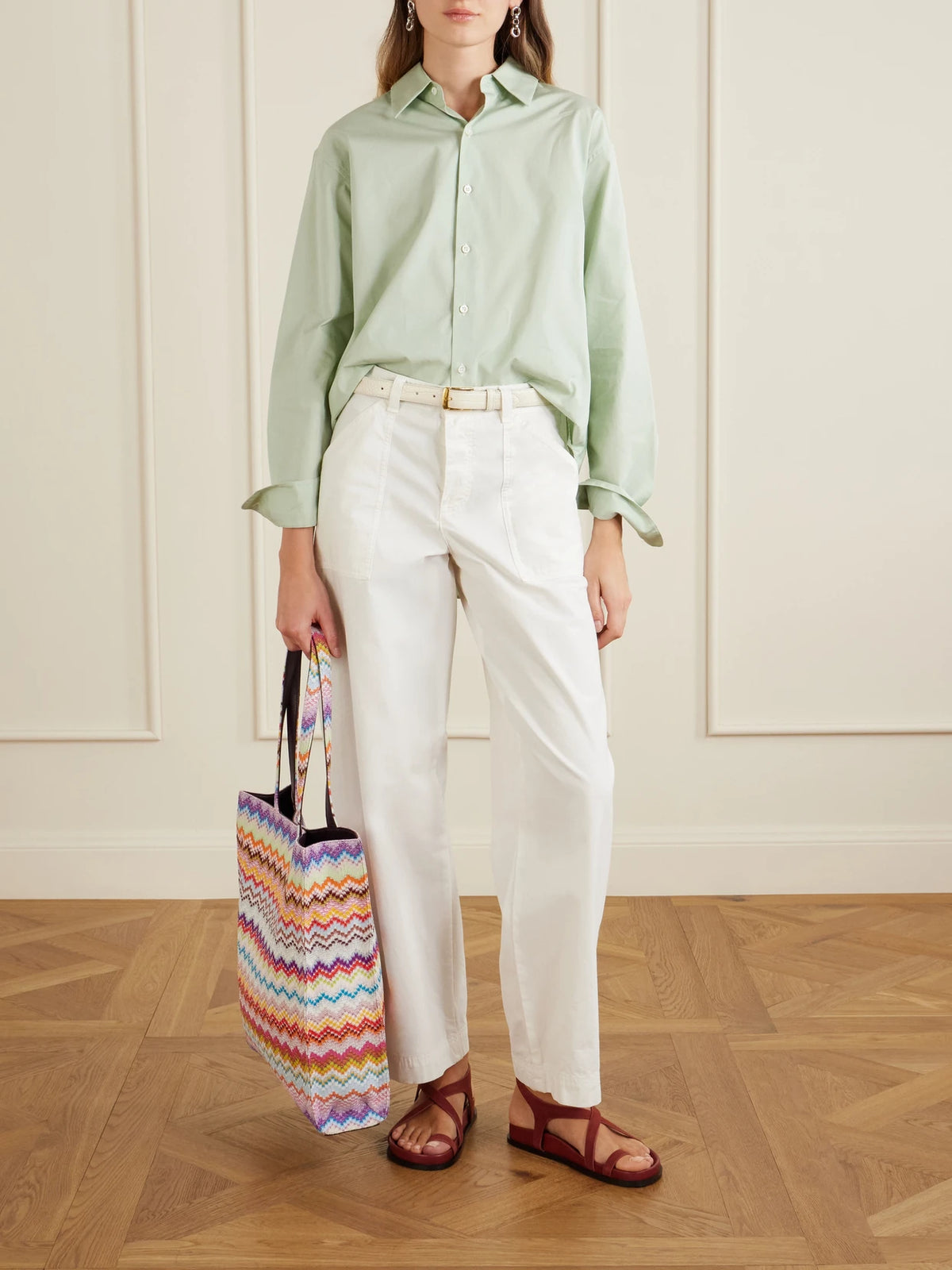 Striped Lurex Tote