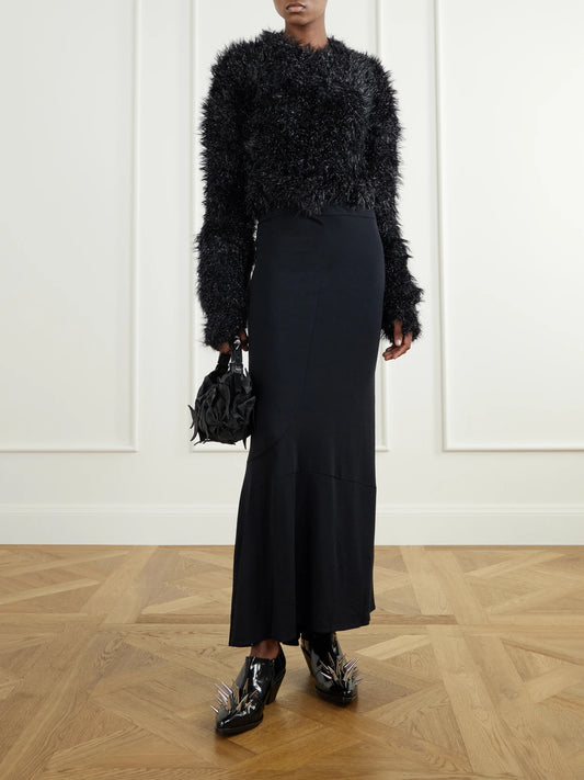 Image of Boots. Product name - Studded Patent-leather Ankle Boots in Black colour by brand - Junya Watanabe