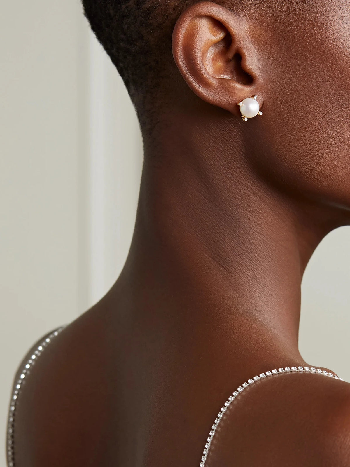 Image of Earrings. Product name - Cable Collectibles 18-karat Gold, Pearl And Diamond Earrings in Multi colour by brand - David Yurman