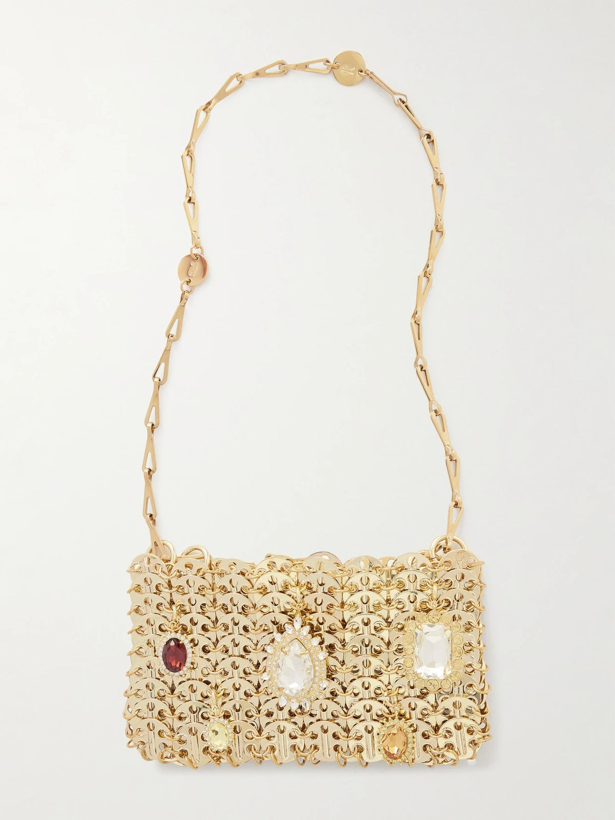 Crystal-embellished Chainmail Shoulder Bag