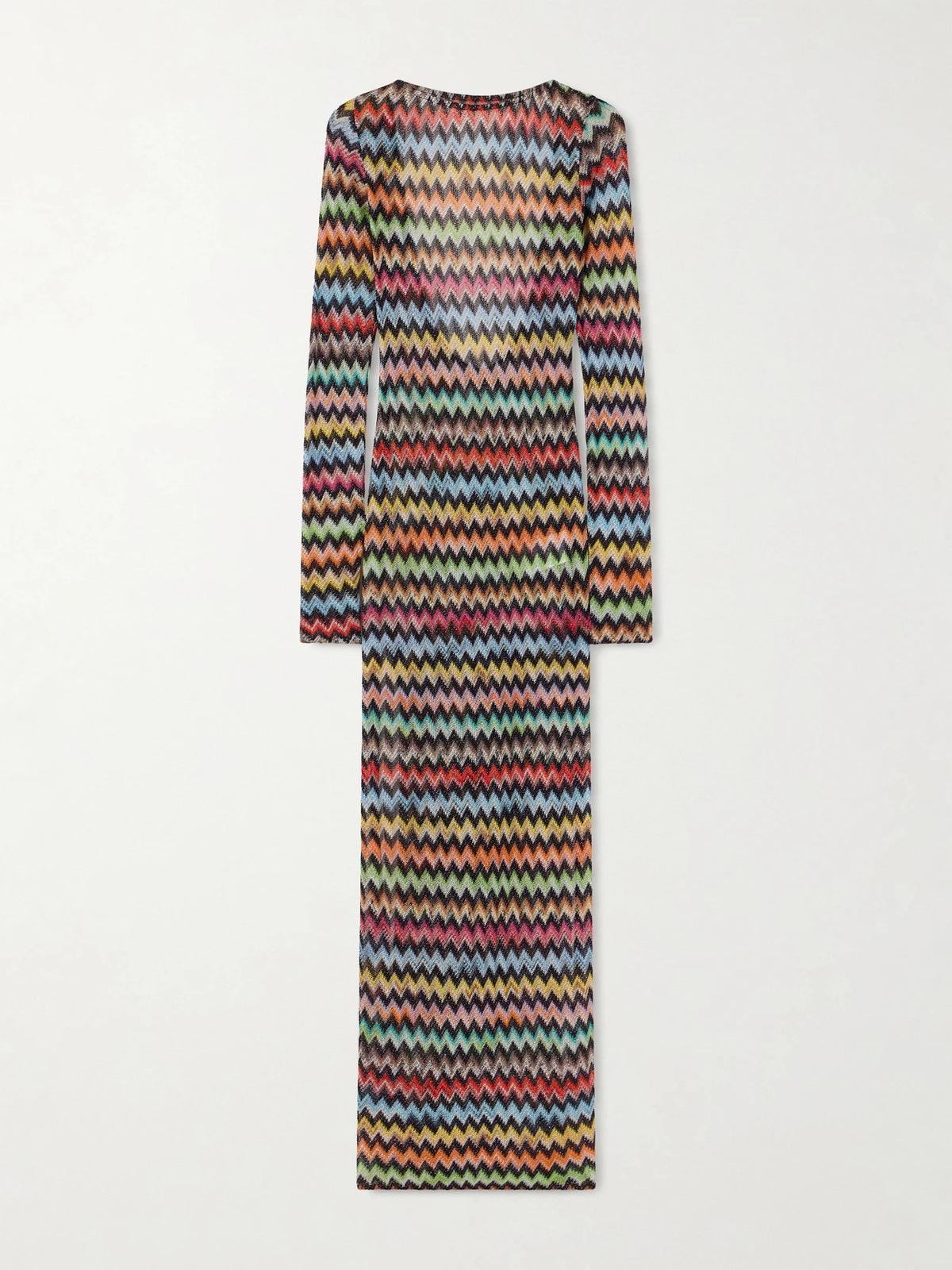 Striped Metallic Crochet-knit Cover-up