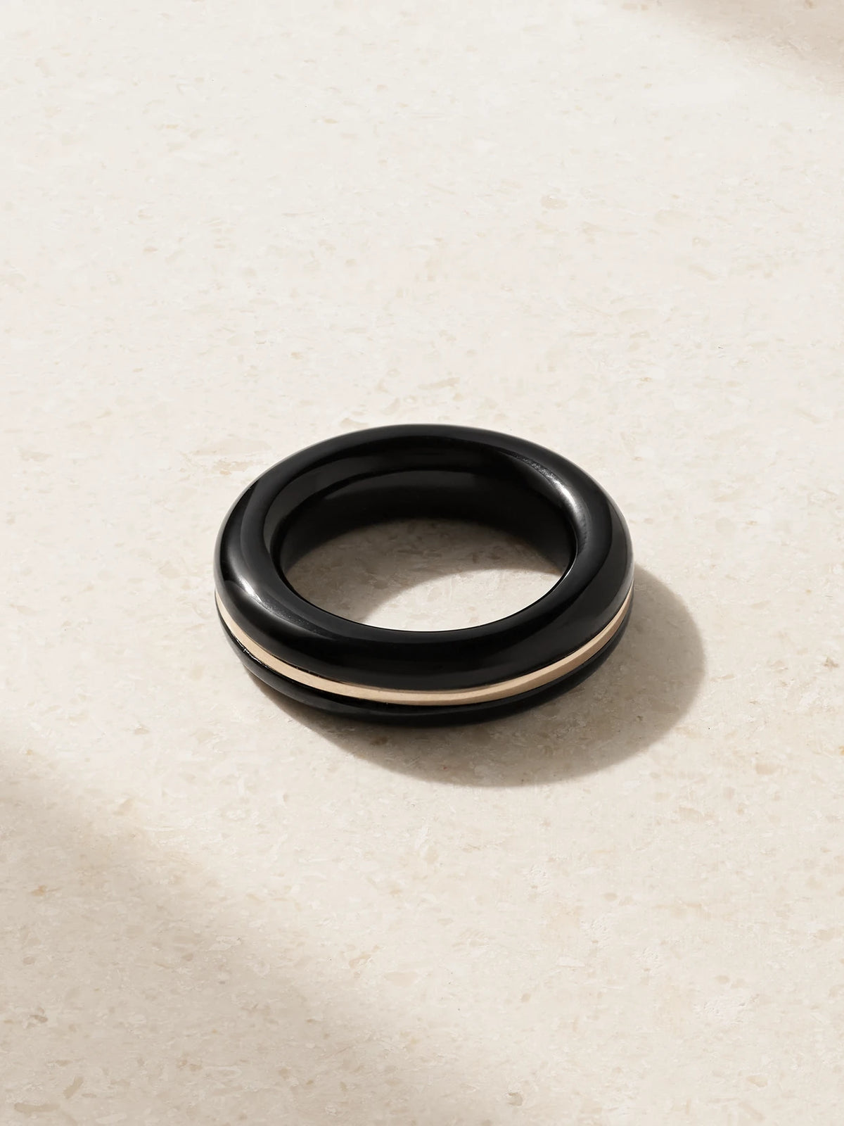 Essential Stacking 14-karat Recycled Gold Onyx Ring
