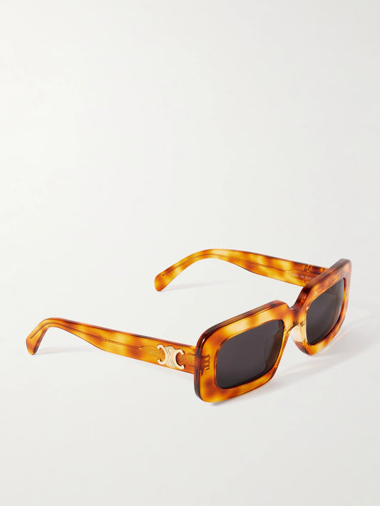 Triomphe Oversized Square-frame Tortoiseshell Acetate Sunglasses