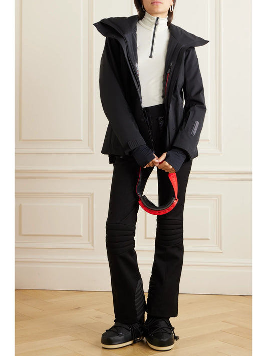 Image of a model wearing Tops. Product name - Color-block Stretch-jersey Base Layer in White colour by brand - Moncler Grenoble