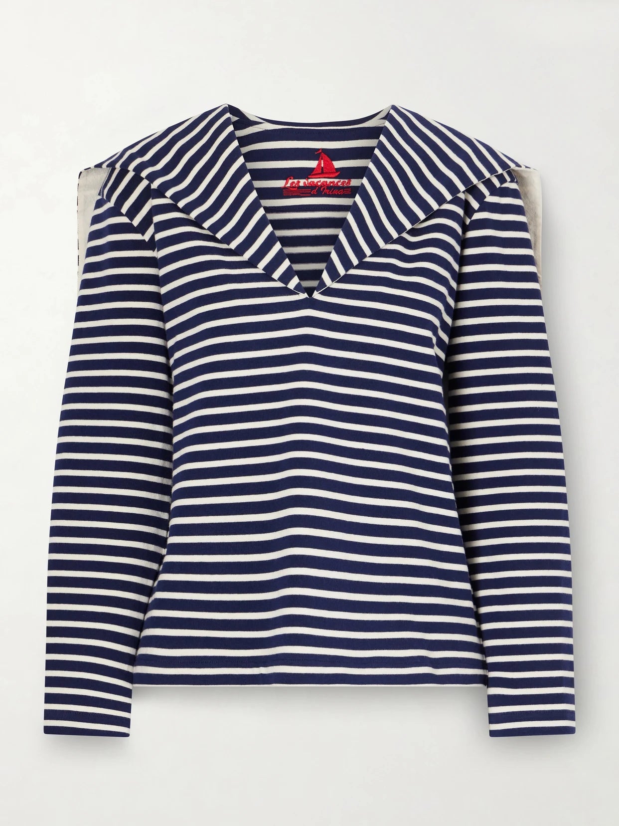 Seaman Striped Cotton-jersey Blouse