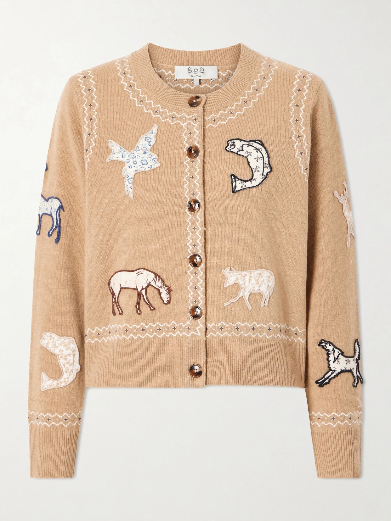 Winslow Appliquéd Wool Cardigan