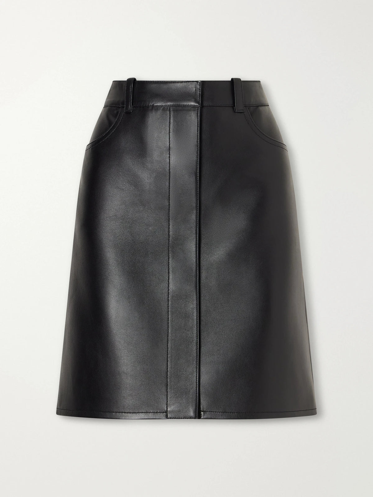 COURREGES Leather Knee-length Skirt