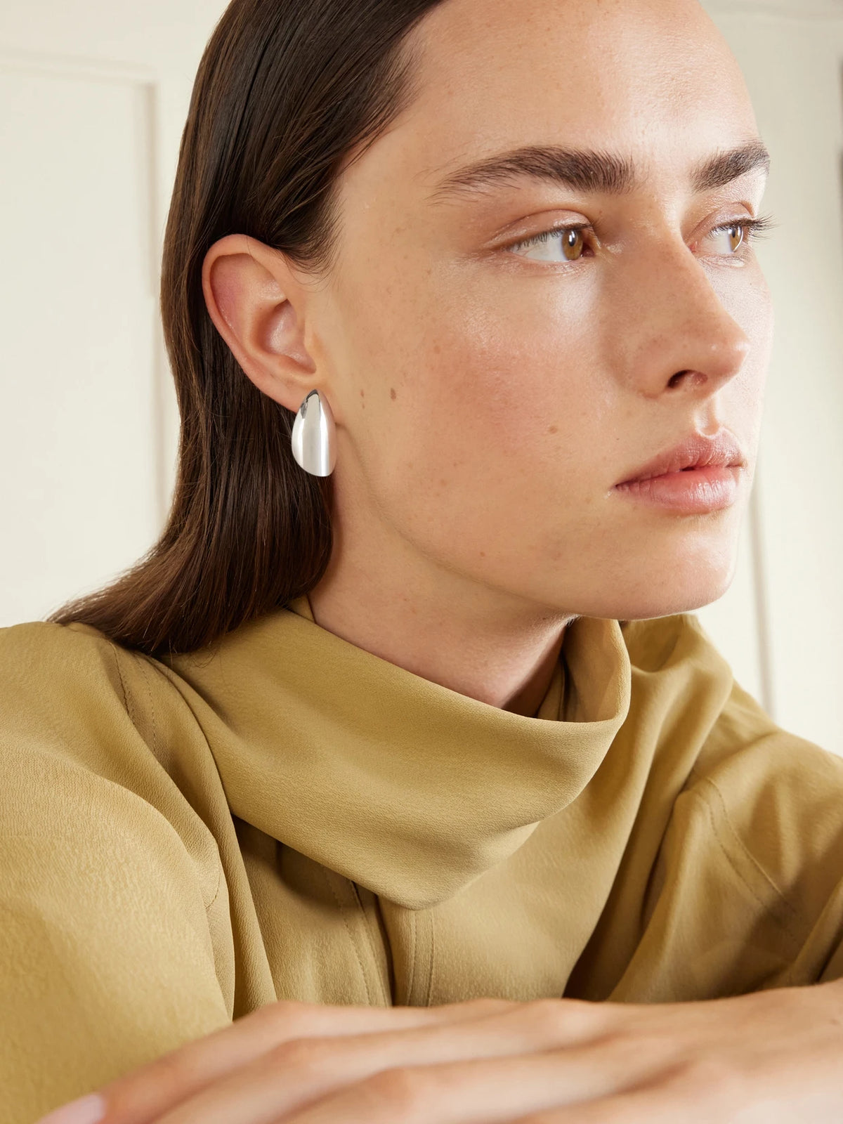 Image of Earrings. Product name - Sculptural Recycled Sterling Silver Earrings in Multi colour by brand - By Pariah