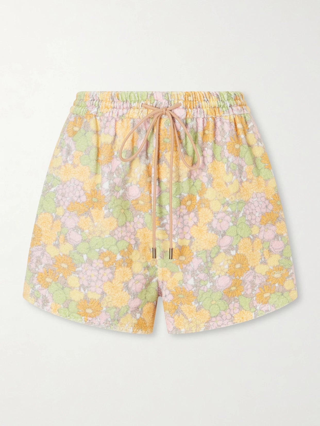 Floral-print Cotton-terry Shorts