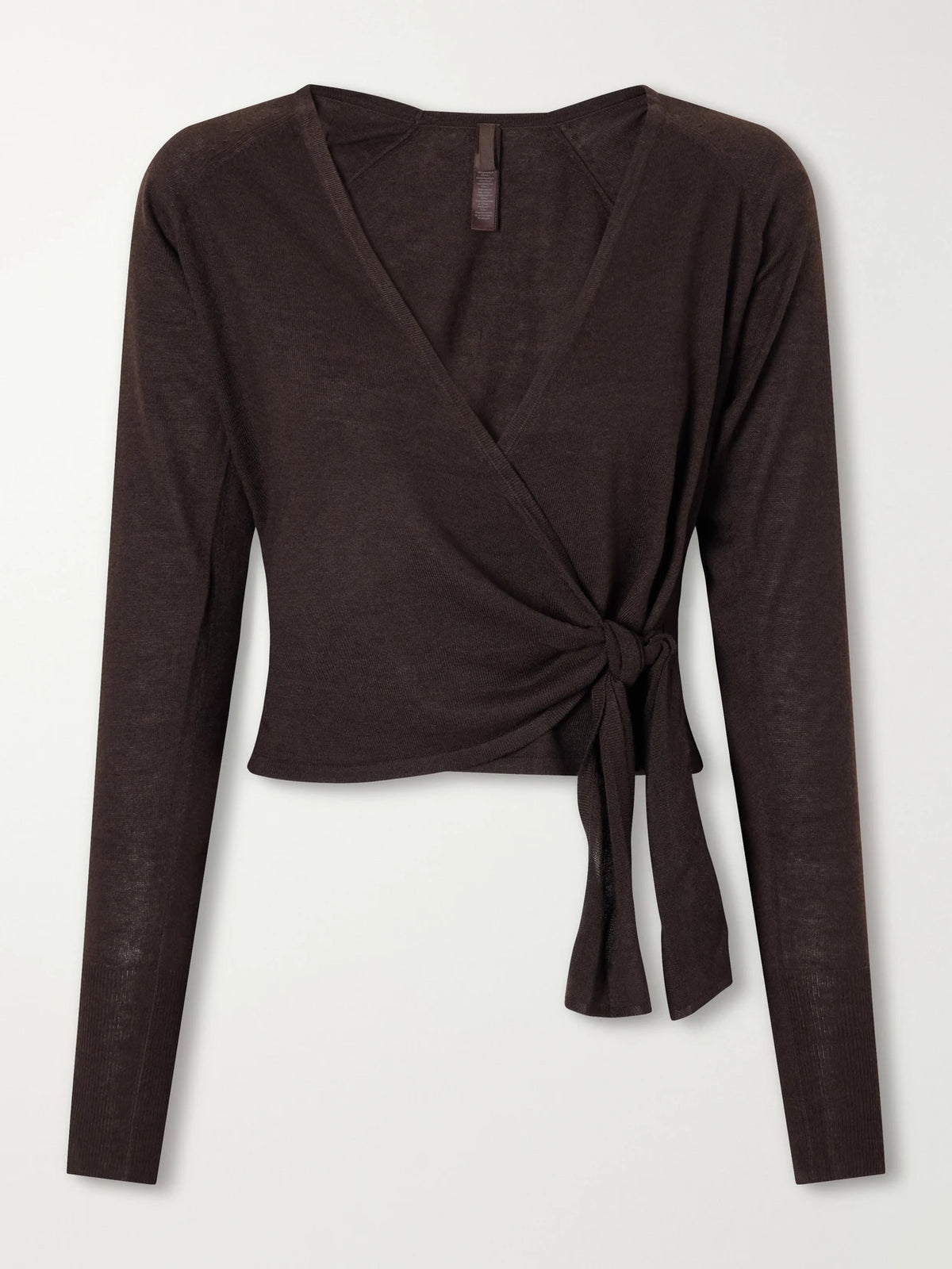 SKIMS Ribbed-knit Wrap Top