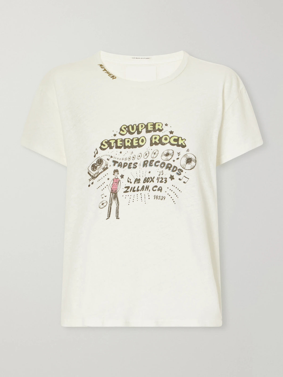 Mother The Sinful Printed Cotton And Linen-blend Jersey T-shirt