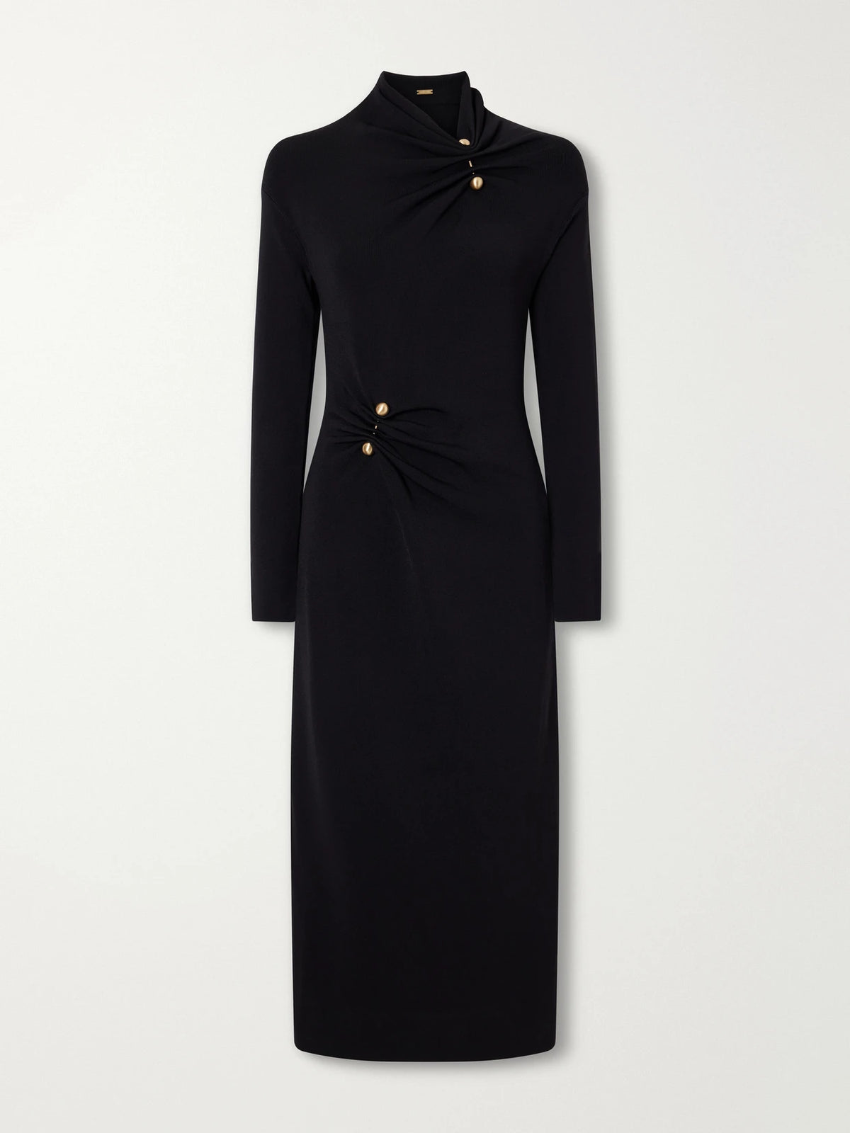 Cult Gaia Vera Embellished Gathered Jersey Midi Dress