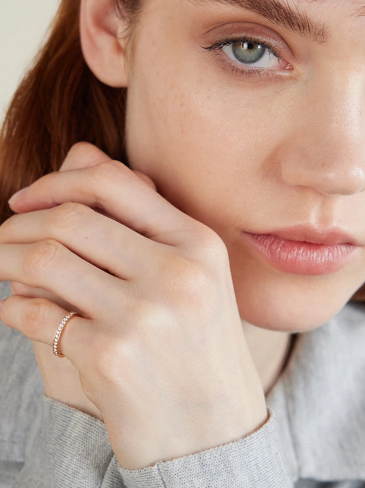 Image of Rings. Product name - Berbere 18-karat Rose Gold Diamond Ring in Multi colour by brand - Repossi