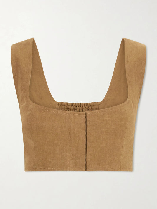 Jirja Linen Cropped Top