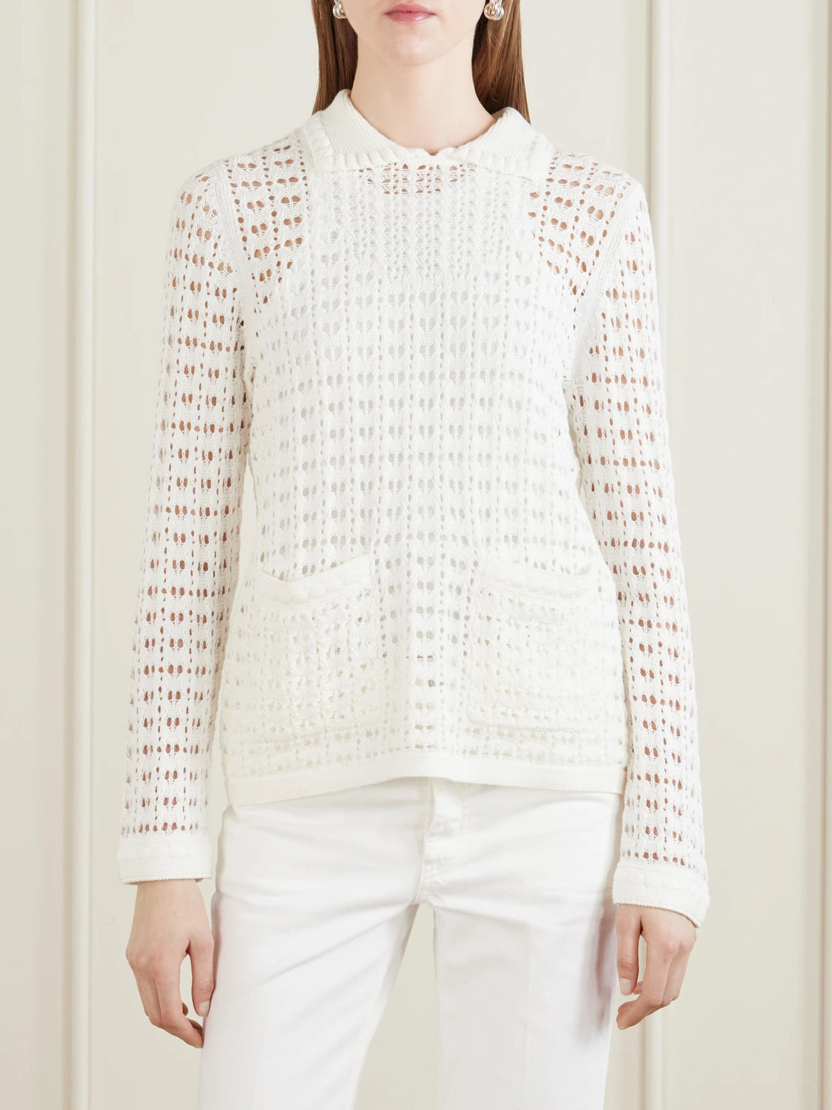 Arch4 Sunny Crocheted Cotton Sweater
