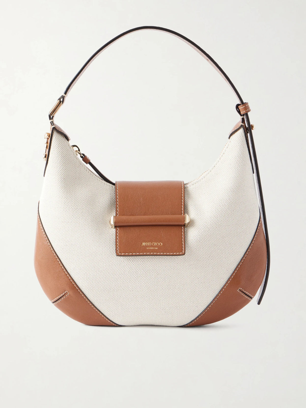 Bar Small Canvas Leather-trim Shoulder Bag