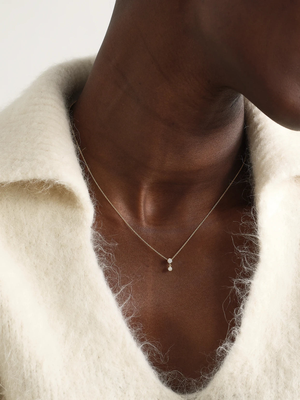 Image of Necklaces. Product name - Venus 18-karat Recycled Gold Diamond Necklace in Multi colour by brand - Sophie Bille Brahe