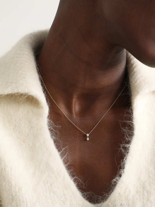 Image of Necklaces. Product name - Venus 18-karat Recycled Gold Diamond Necklace in Multi colour by brand - Sophie Bille Brahe