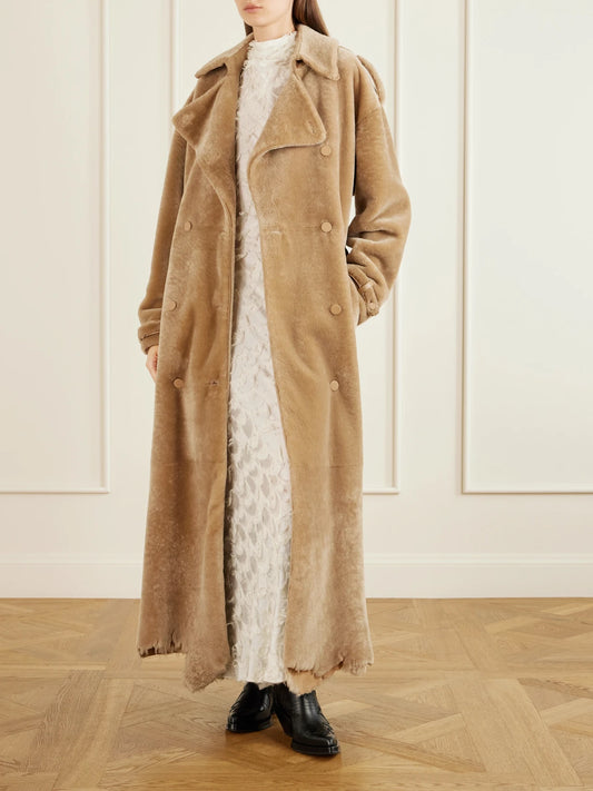 Image of Dresses. Product name - Aberdeen Fil Coupè Silk And Wool-blend Maxi Dress in Ivory colour by brand - Gabriela Hearst