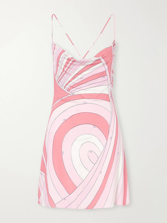 PUCCI Printed Satin Mini Dress