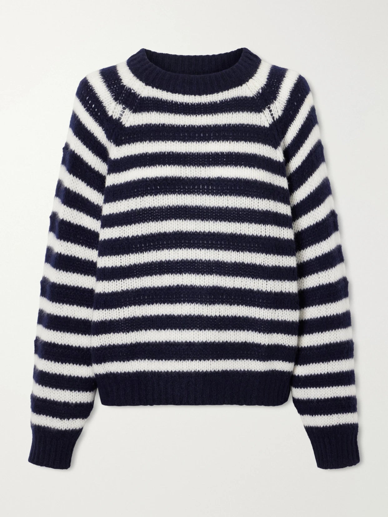 Reni Striped Cashmere And Silk-blend Sweater