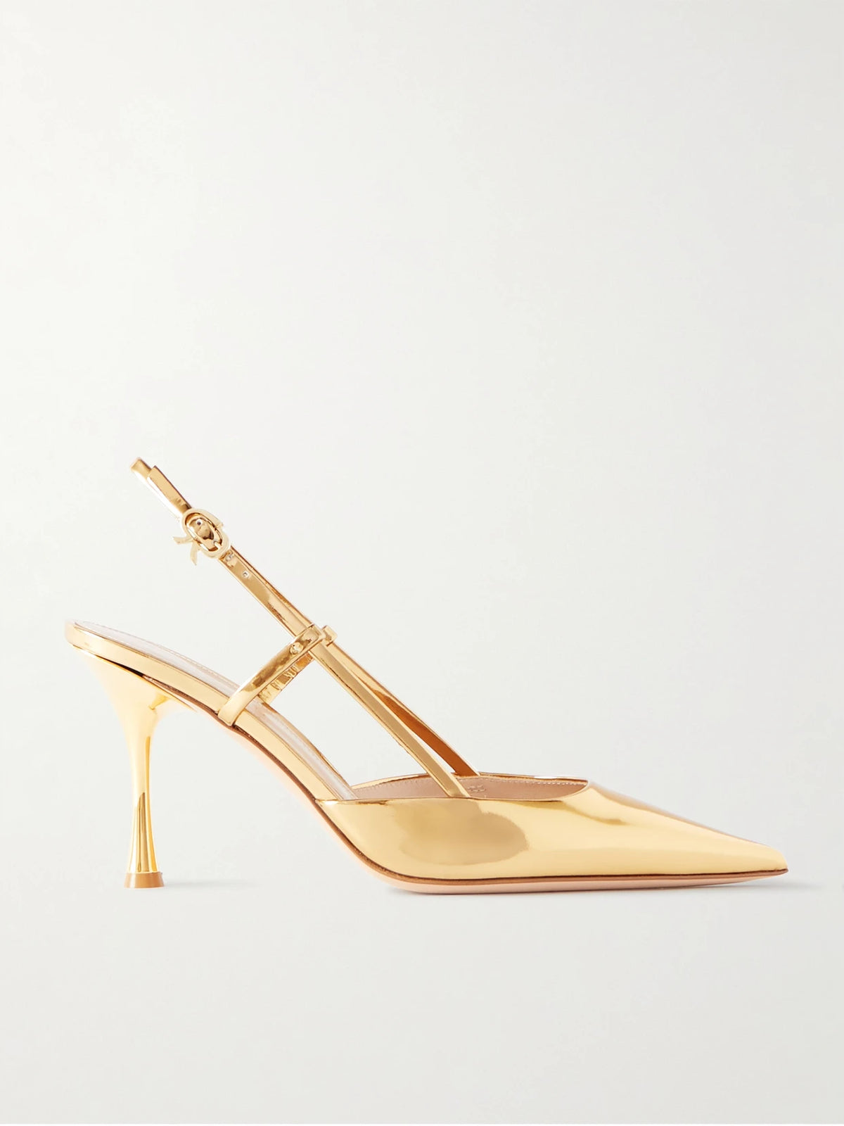 Ascent 85 Mirrored-leather Slingback Pumps
