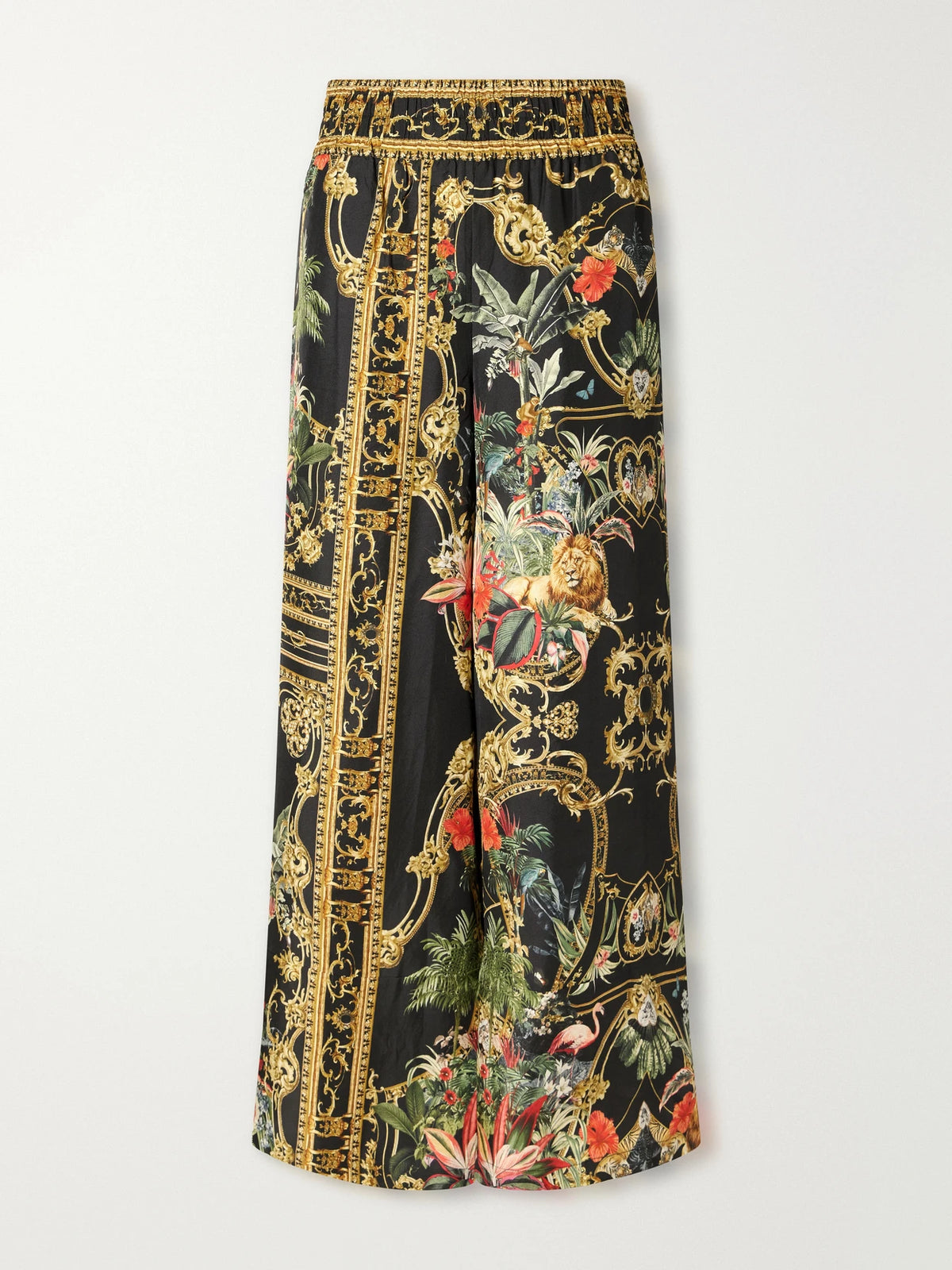 Camilla Cropped Printed Wide-leg Pants