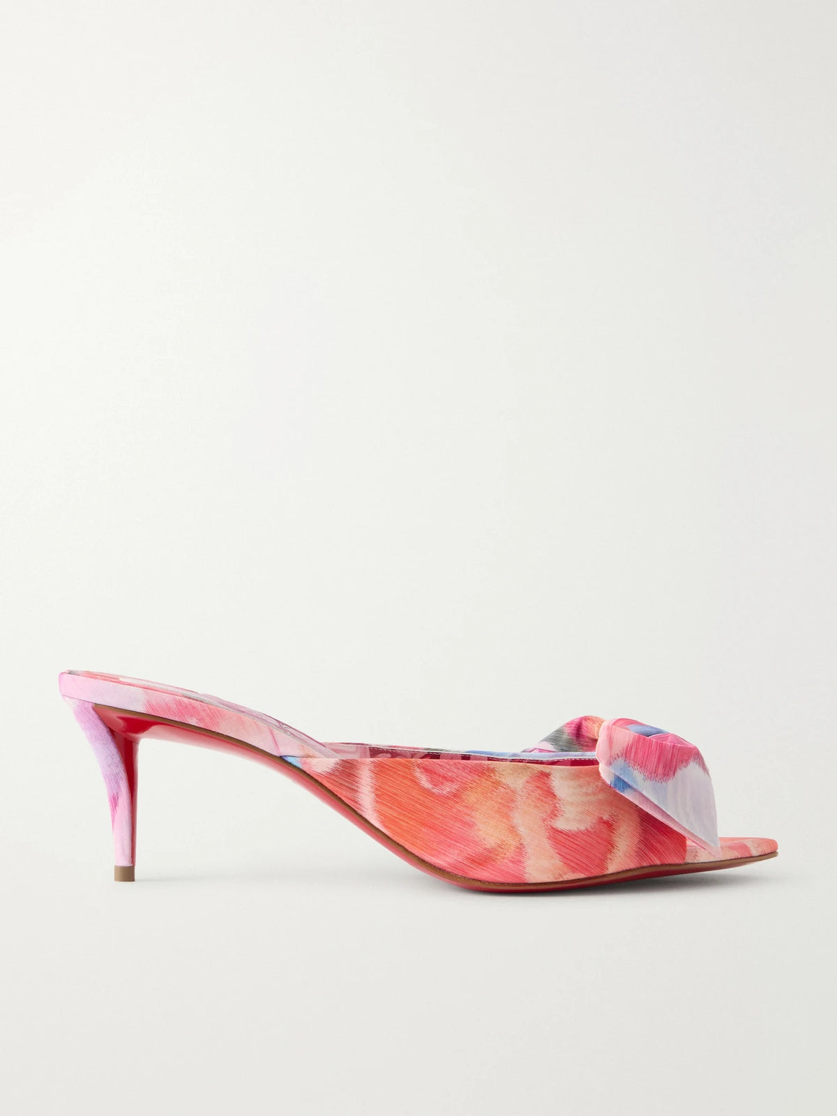 Mulazee 60 Crepe De Chine Kitten Heel Mules