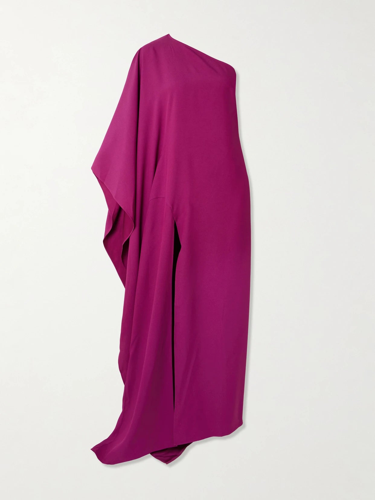 Image of Dresses. Product name - Paloma Scarf-detailed One-shoulder Satin-crepe Maxi Dress in Purple colour by brand - Taller Marmo