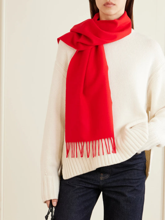 Fringed Virgin Wool Scarf