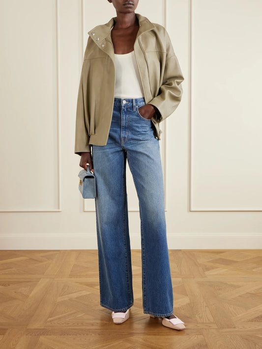 Image of Flats. Product name - Belle Vivier 20 Buckled Leather-trimmed Suede Ballet Flats in Beige colour by brand - Roger Vivier