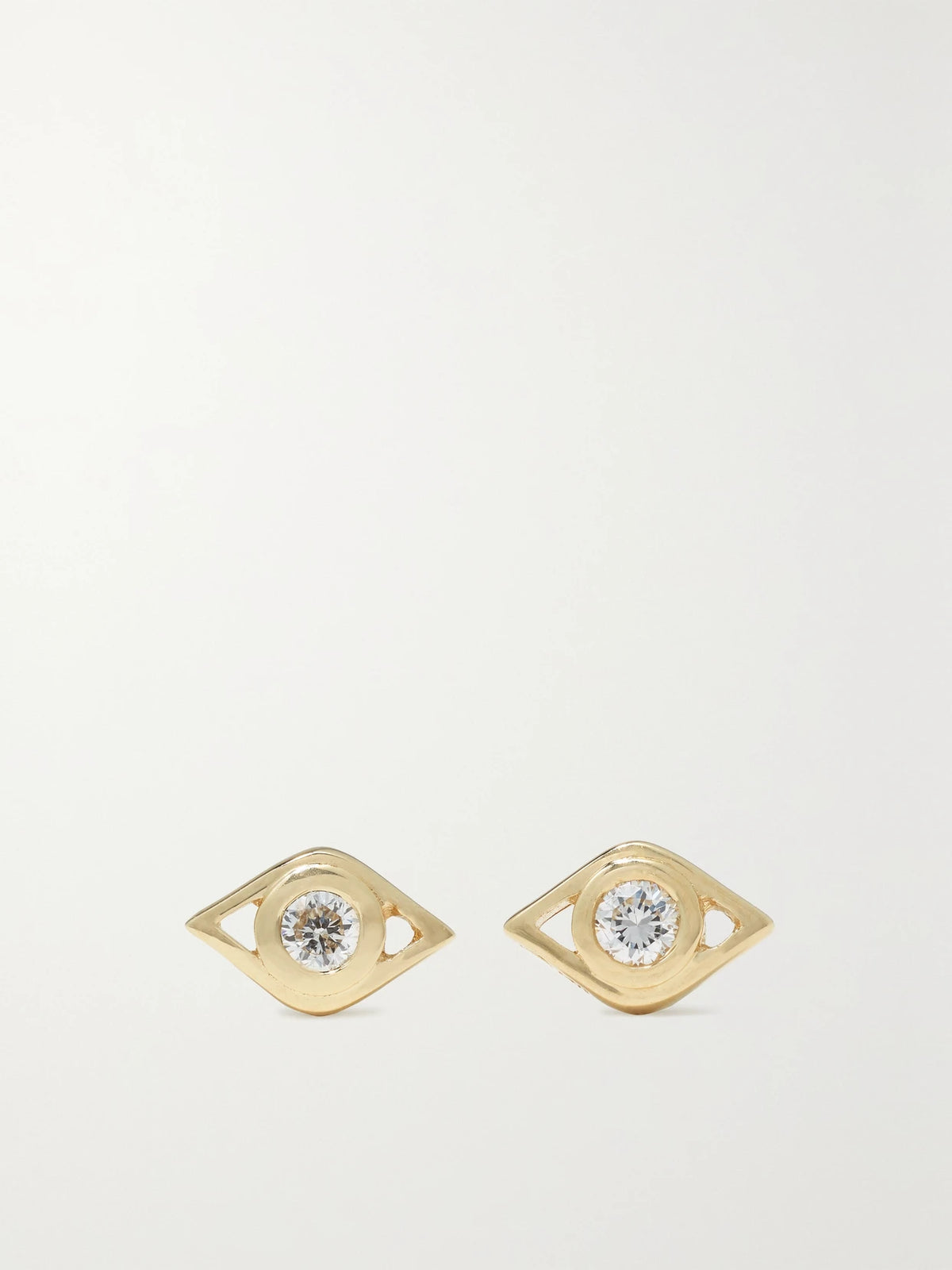 Small Evil Eye 14-karat Gold Diamond Earrings