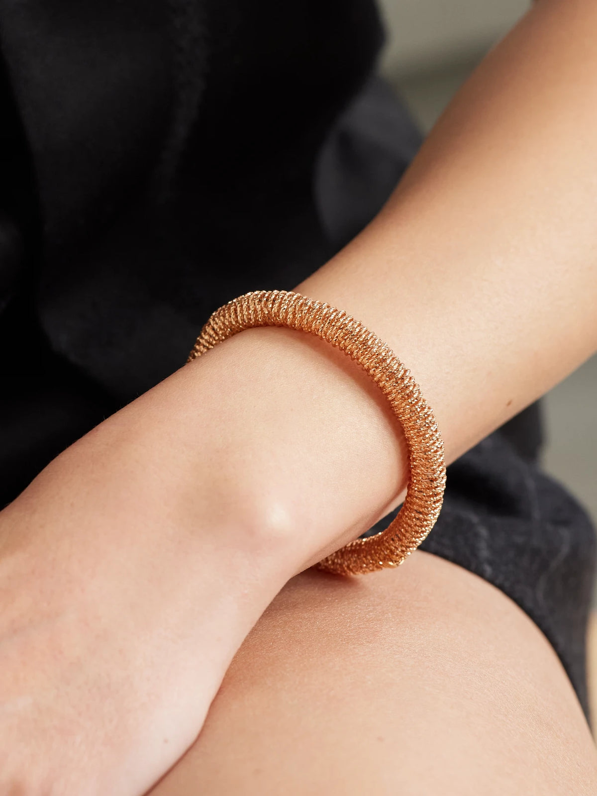 Image of Bracelets. Product name - K. i.s. s. Small 18-karat Rose Gold Bracelet in Multi colour by brand - Carolina Bucci