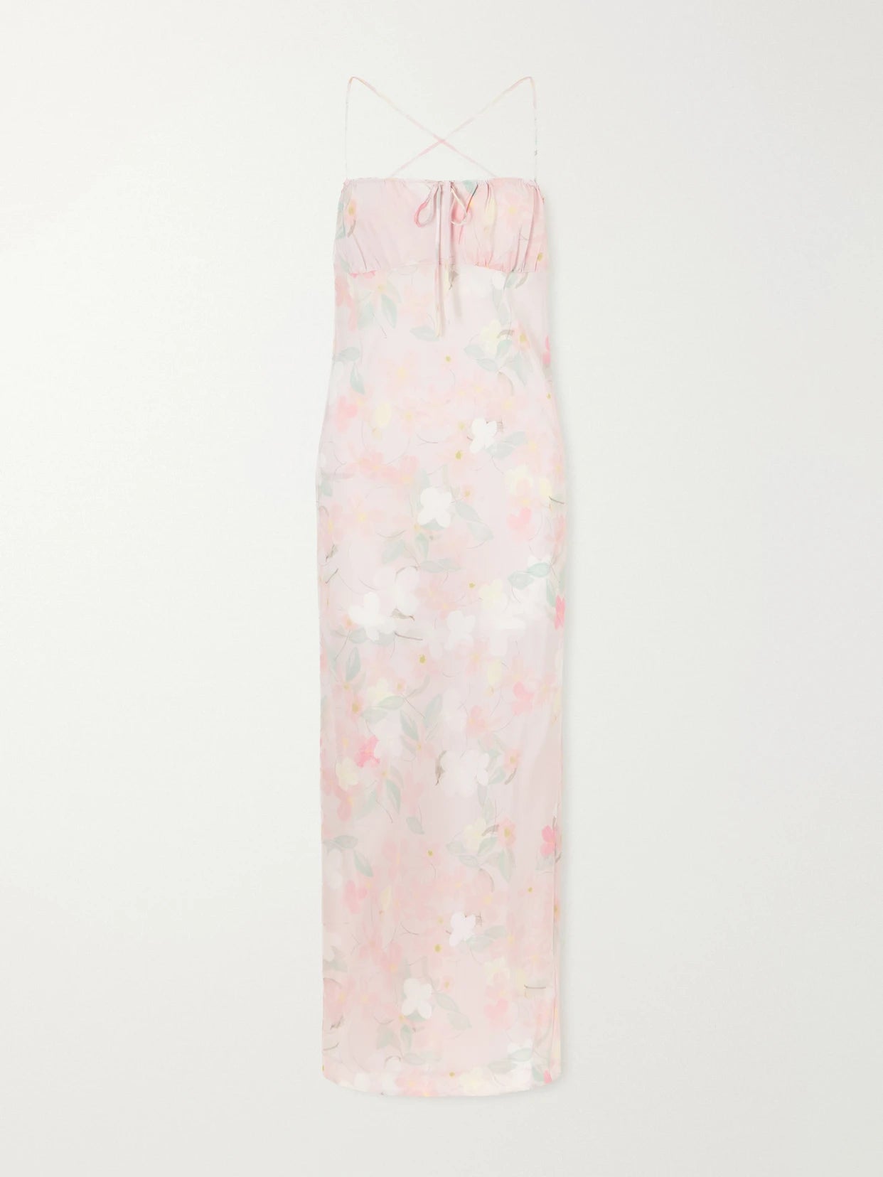 Riri Floral-print Silk-satin Midi Dress