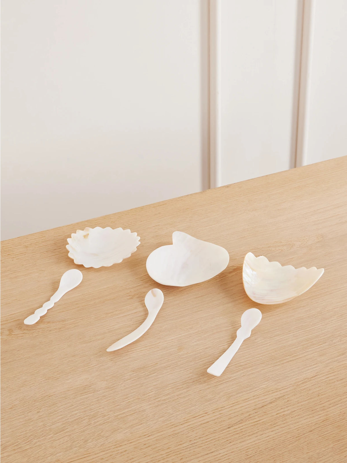 Gohar World The Mother Of All Pearls Set Of Three Spoons And Dishes