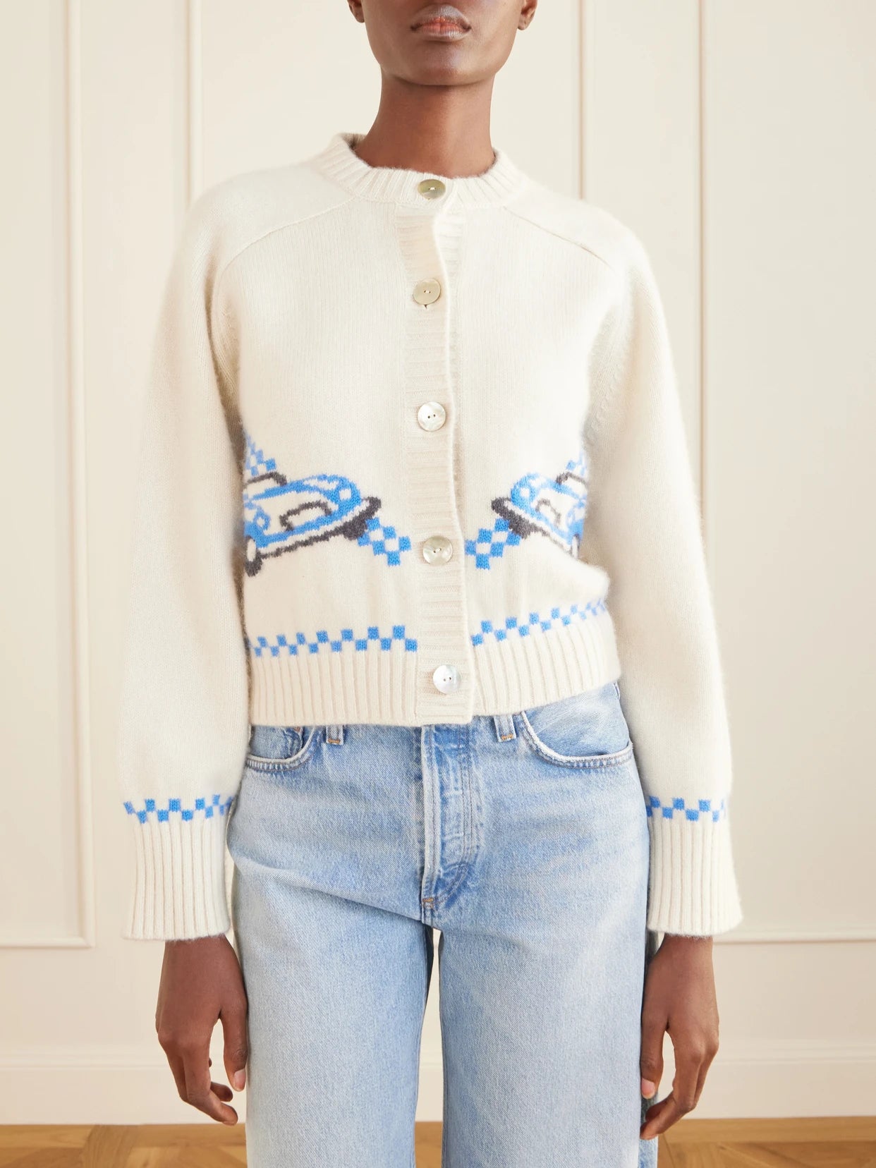 Embroidered Cashmere Cardigan
