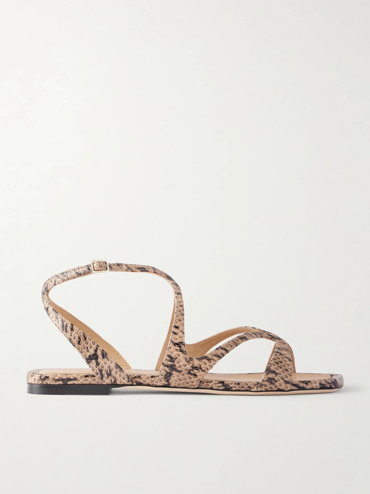 Ayla Snake-effect Leather Sandals
