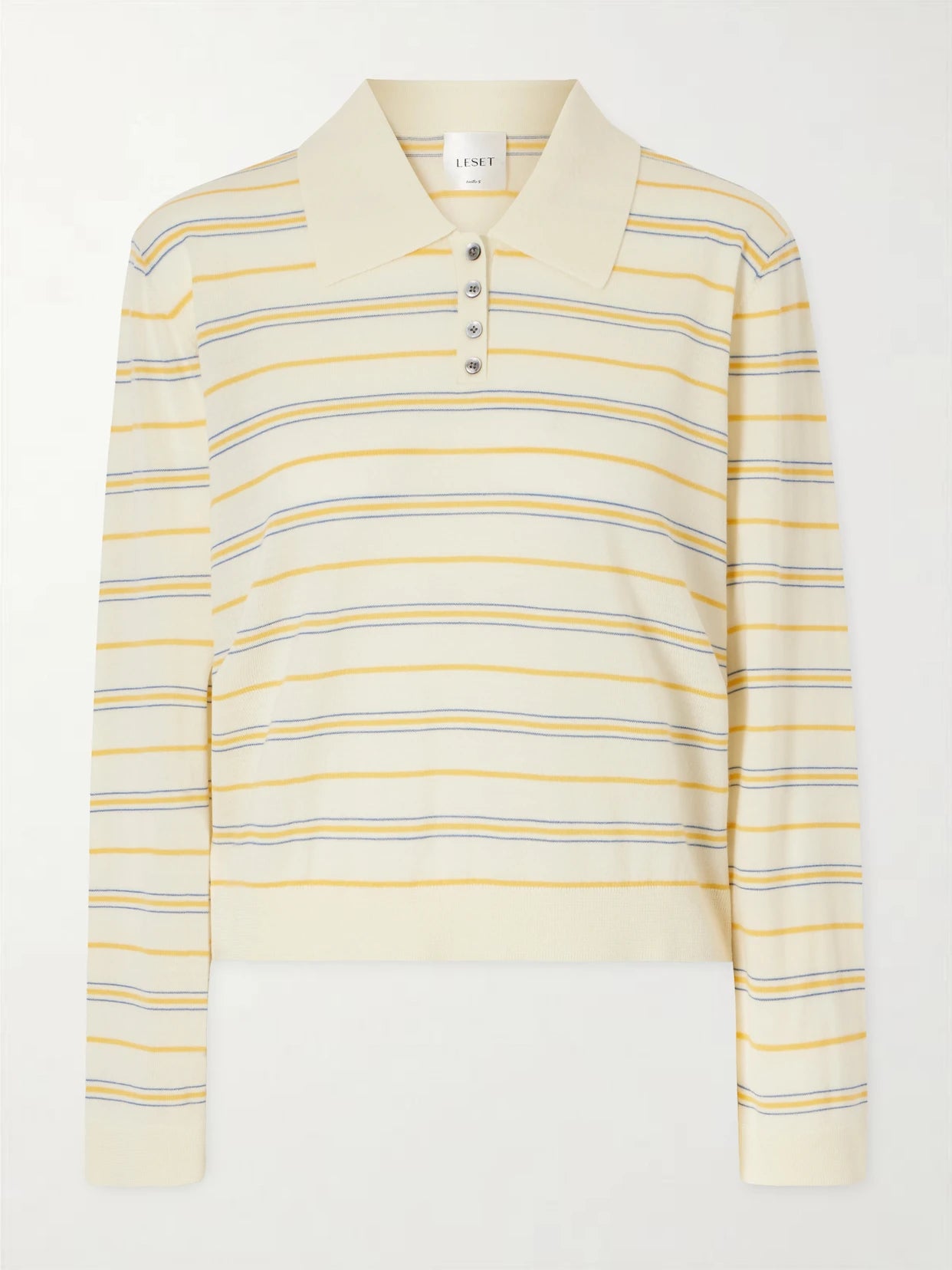James Striped Merino Wool Polo Shirt
