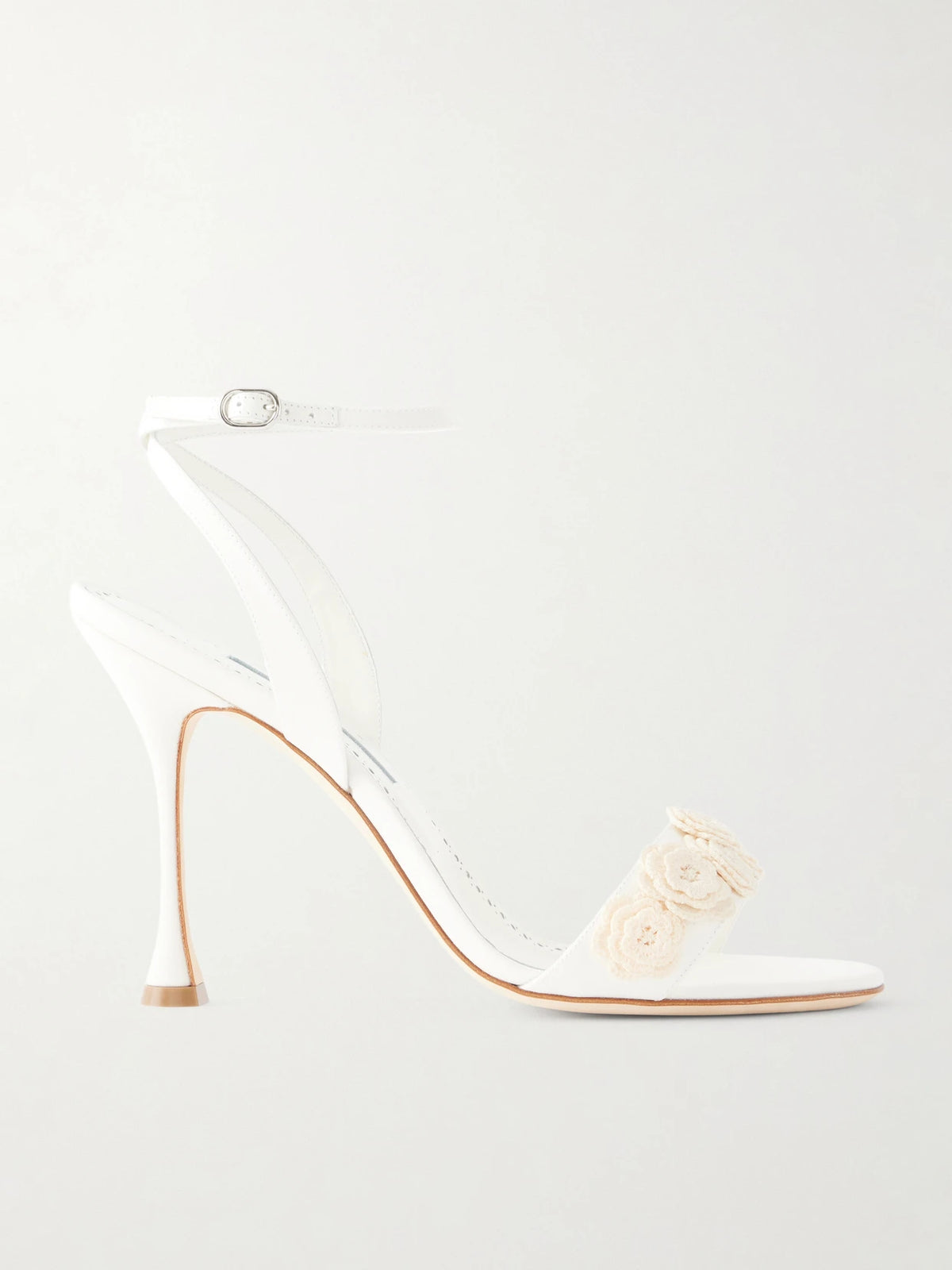 Raosnu 105 Crochet-trimmed Leather Sandals