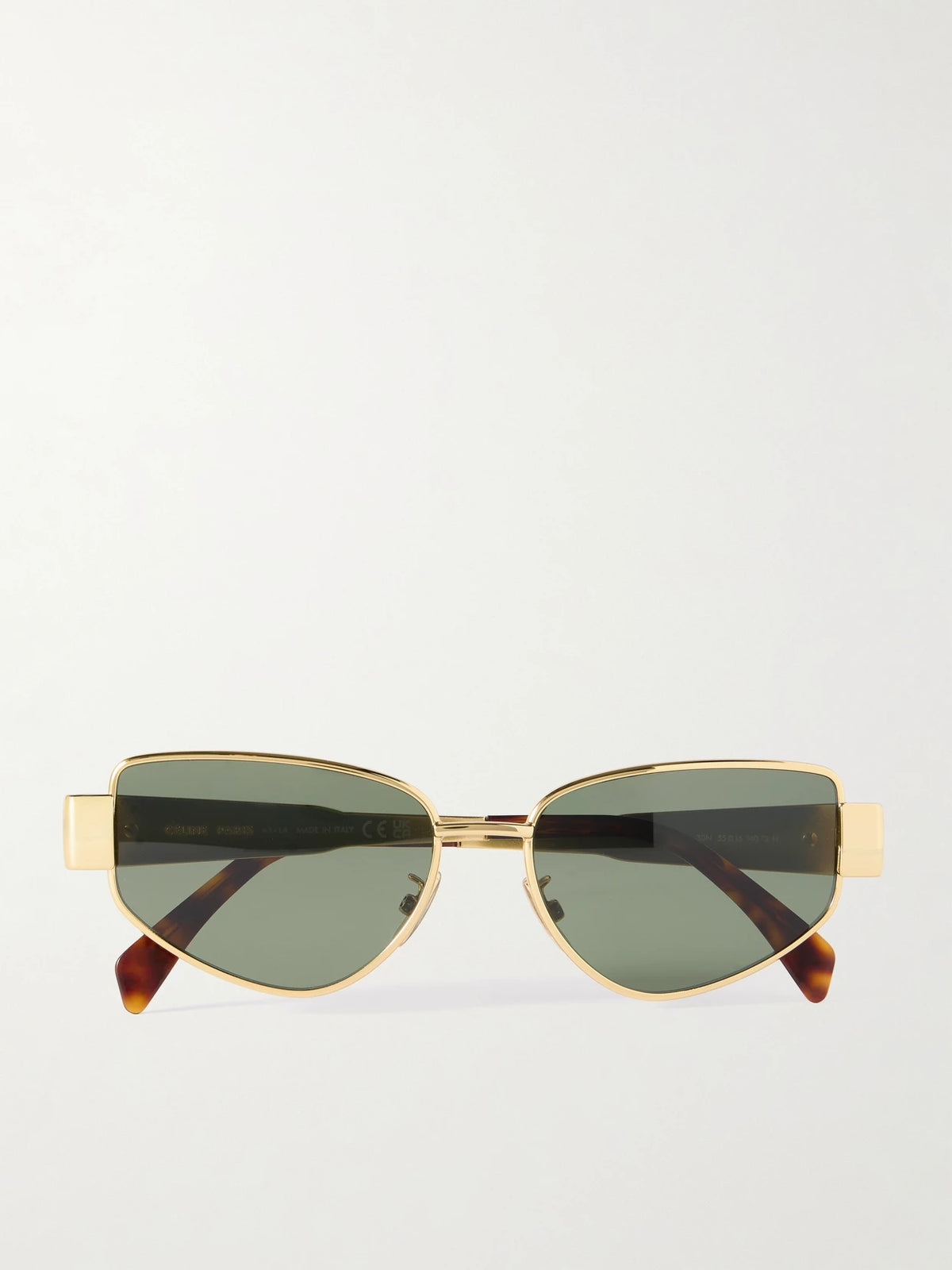 Cat-eye Gold-tone Sunglasses