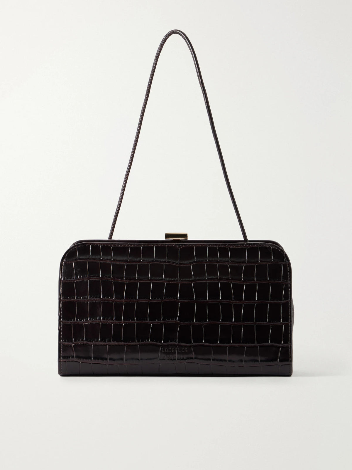 Loeffler Randall Zella Croc-effect Leather Clutch